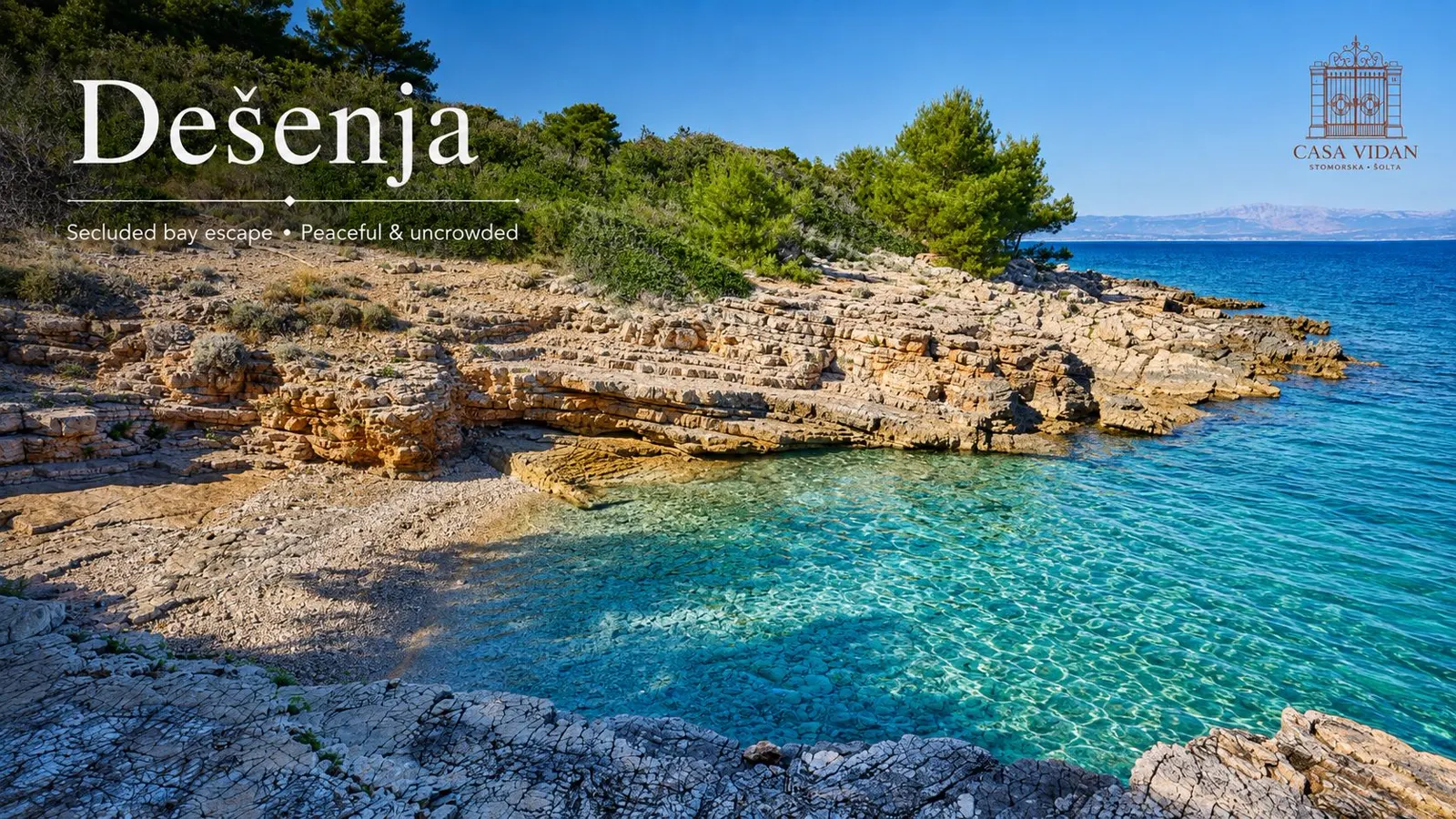 Plaža Dešenja kod Stomorske – osamljena divlja uvala